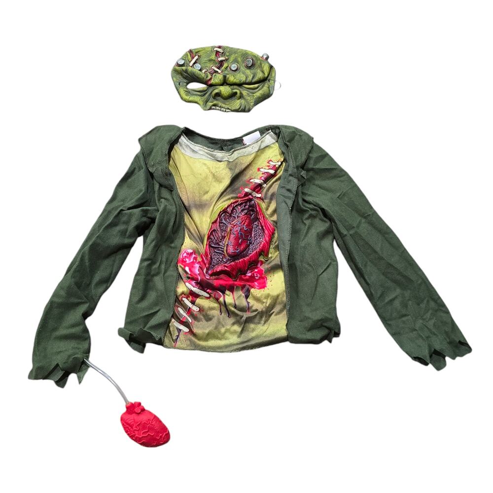 Monster Within Gruesome Heart Beating Halloween Costume w. Mask Kids Size Large